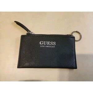 GUESS Los Angeles Women’s Coin Purse Wallet Blue One Size Key Loop